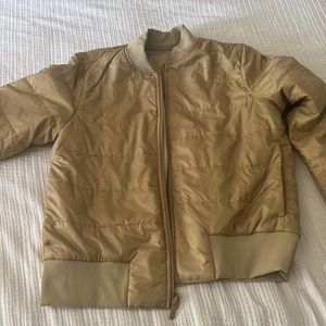 Light gold Lulu lemon bomber jacket